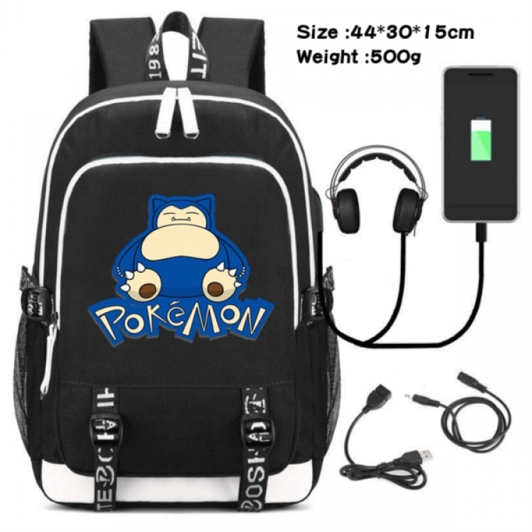 Pokemon Game Canvas Backpack Waterproof School Bag 44X30X15CM 500G