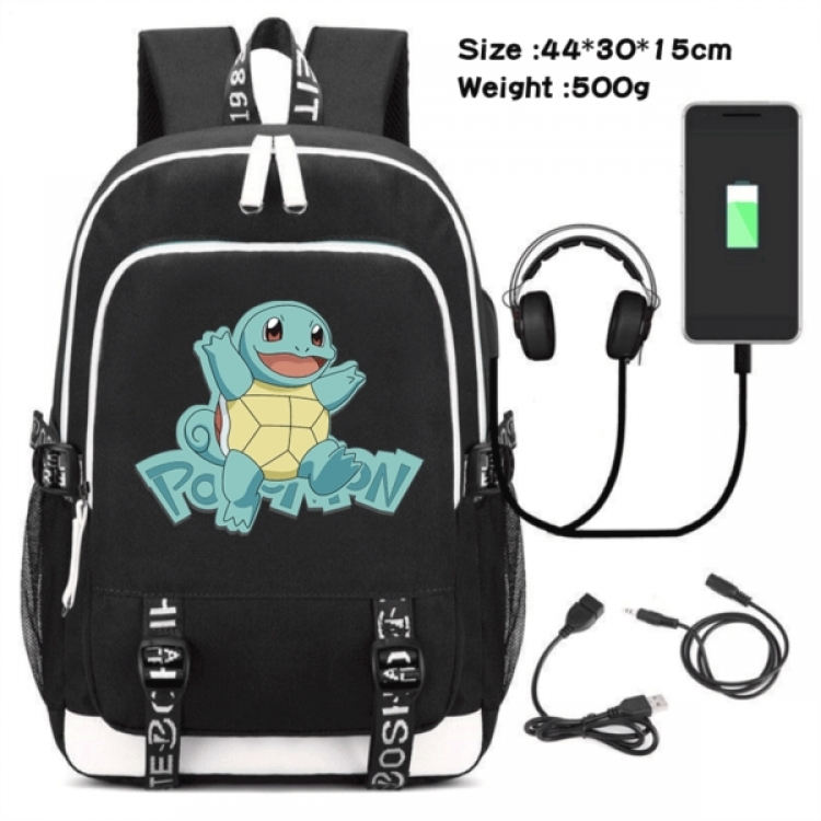 Pokemon Game Canvas Backpack Waterproof School Bag 44X30X15CM 500G