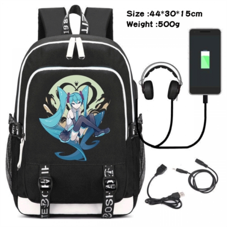 Hatsune Miku Game Canvas Backpack Waterproof School Bag 44X30X15CM 500G