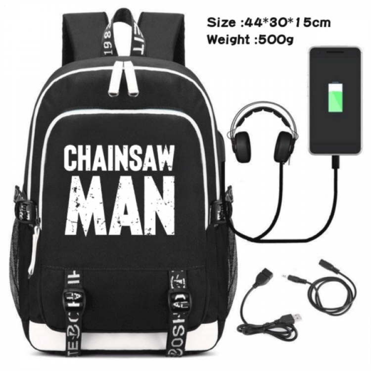 Chainsaw man Game Canvas Backpack Waterproof School Bag 44X30X15CM 500G