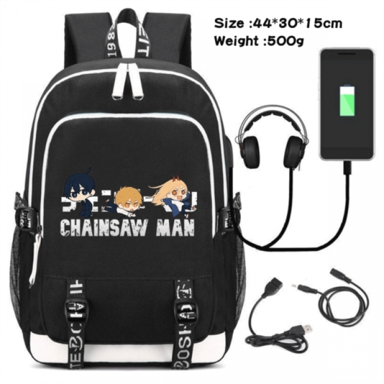 Chainsaw man Game Canvas Backpack Waterproof School Bag 44X30X15CM 500G