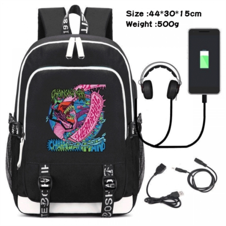 Chainsaw man Game Canvas Backpack Waterproof School Bag 44X30X15CM 500G