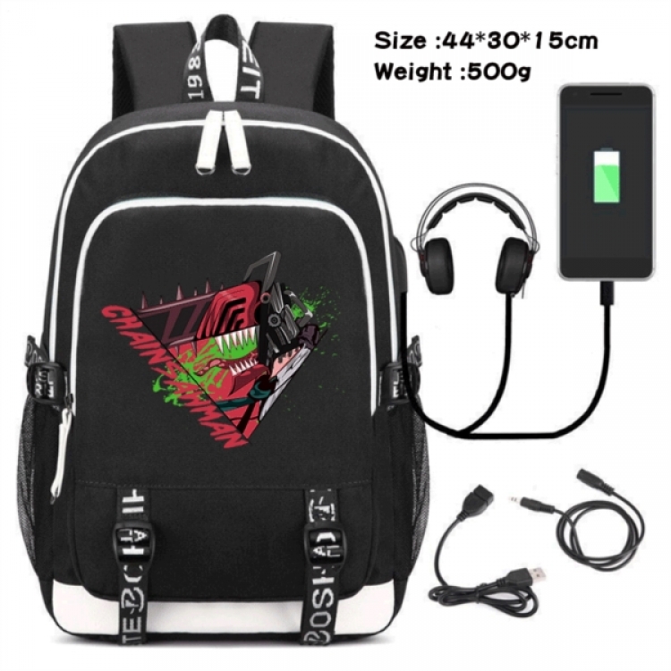 Chainsaw man Game Canvas Backpack Waterproof School Bag 44X30X15CM 500G