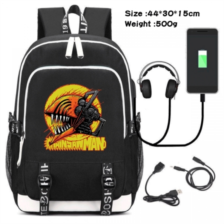 Chainsaw man Game Canvas Backpack Waterproof School Bag 44X30X15CM 500G