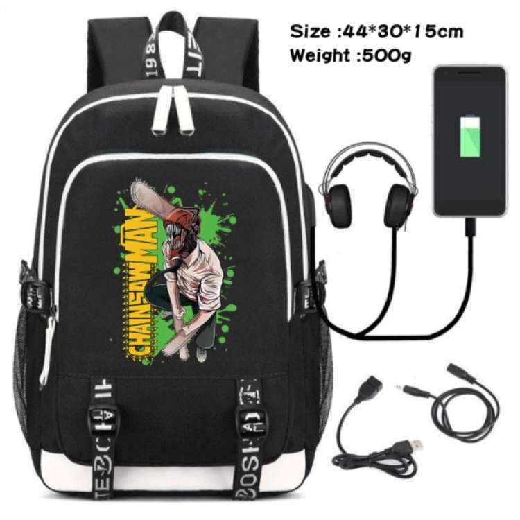 Chainsaw man Game Canvas Backpack Waterproof School Bag 44X30X15CM 500G