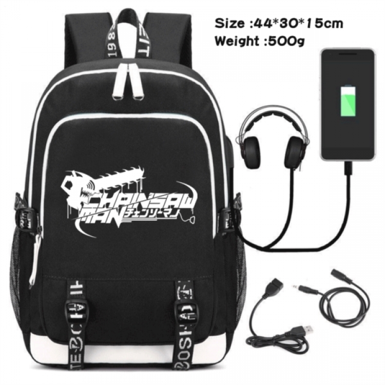 Chainsaw man Game Canvas Backpack Waterproof School Bag 44X30X15CM 500G