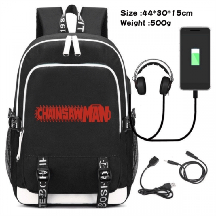 Chainsaw man Game Canvas Backpack Waterproof School Bag 44X30X15CM 500G