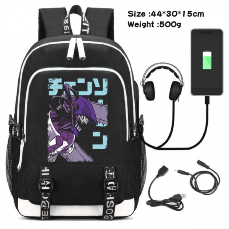 Chainsaw man Game Canvas Backpack Waterproof School Bag 44X30X15CM 500G