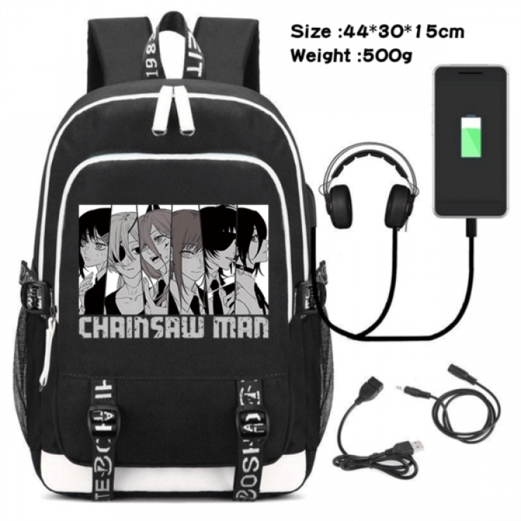 Chainsaw man Game Canvas Backpack Waterproof School Bag 44X30X15CM 500G