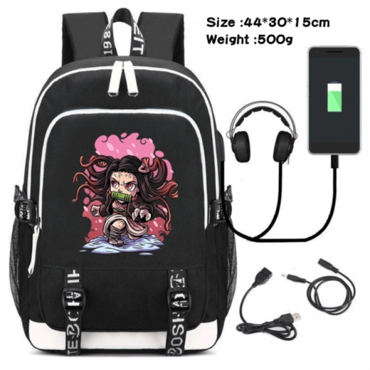 Demon Slayer Kimets Game Canvas Backpack Waterproof School Bag 44X30X15CM 500G