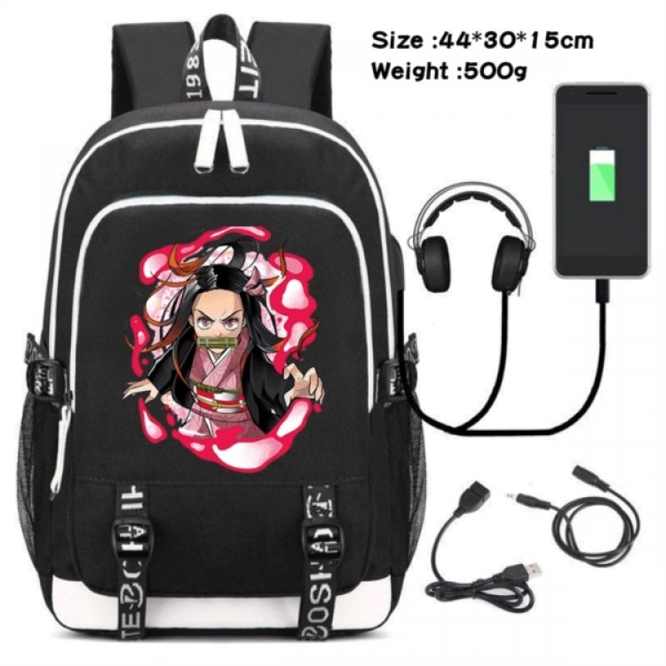 Demon Slayer Kimets Game Canvas Backpack Waterproof School Bag 44X30X15CM 500G