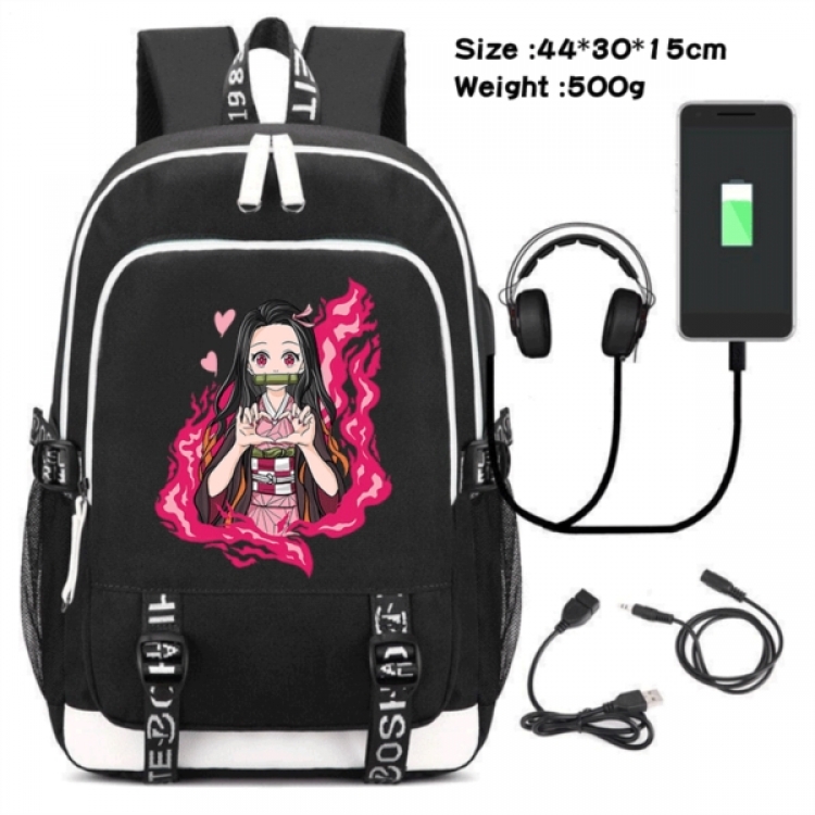 Demon Slayer Kimets Game Canvas Backpack Waterproof School Bag 44X30X15CM 500G