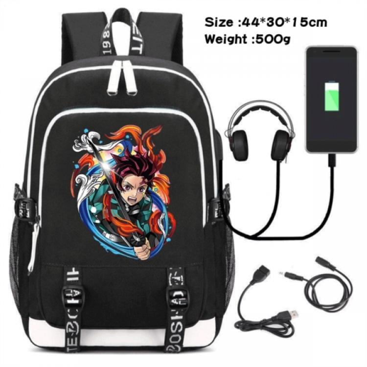 Demon Slayer Kimets Game Canvas Backpack Waterproof School Bag 44X30X15CM 500G