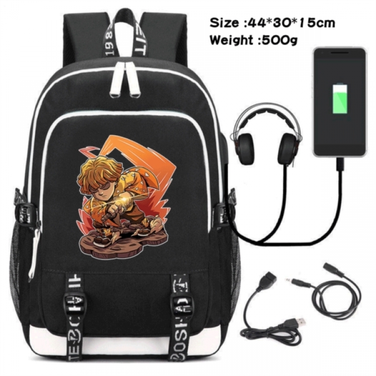 Demon Slayer Kimets Game Canvas Backpack Waterproof School Bag 44X30X15CM 500G