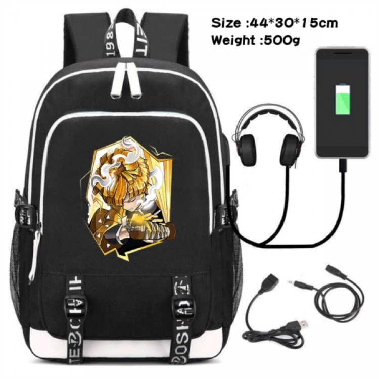 Demon Slayer Kimets Game Canvas Backpack Waterproof School Bag 44X30X15CM 500G