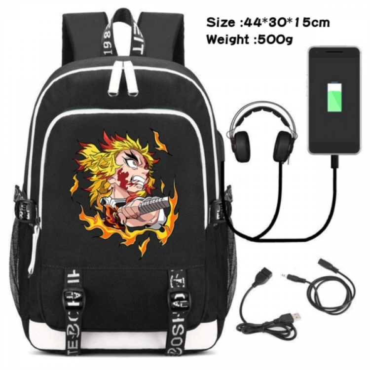 Demon Slayer Kimets Game Canvas Backpack Waterproof School Bag 44X30X15CM 500G