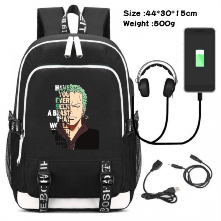 One Piece Game Canvas Backpack Waterproof School Bag 44X30X15CM 500G