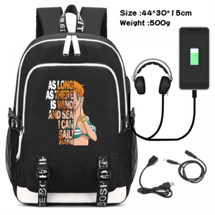 One Piece Game Canvas Backpack Waterproof School Bag 44X30X15CM 500G