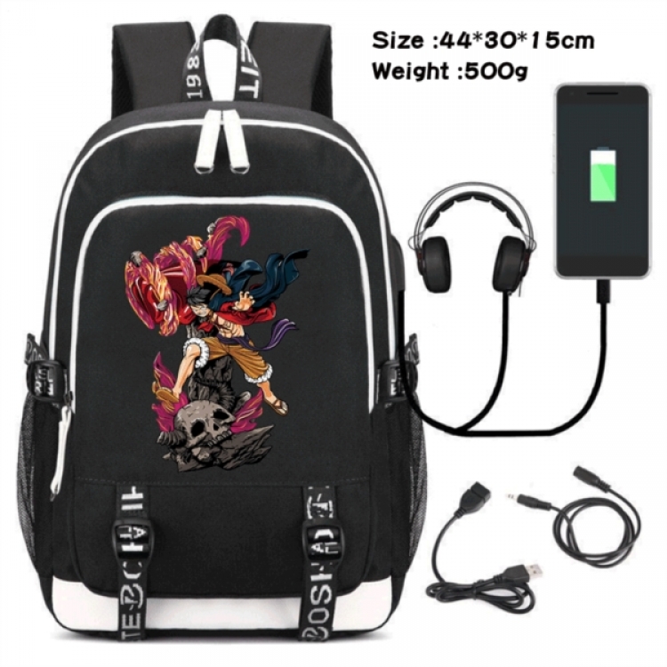 One Piece Game Canvas Backpack Waterproof School Bag 44X30X15CM 500G