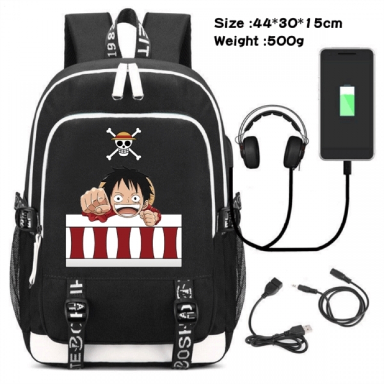 One Piece Game Canvas Backpack Waterproof School Bag 44X30X15CM 500G