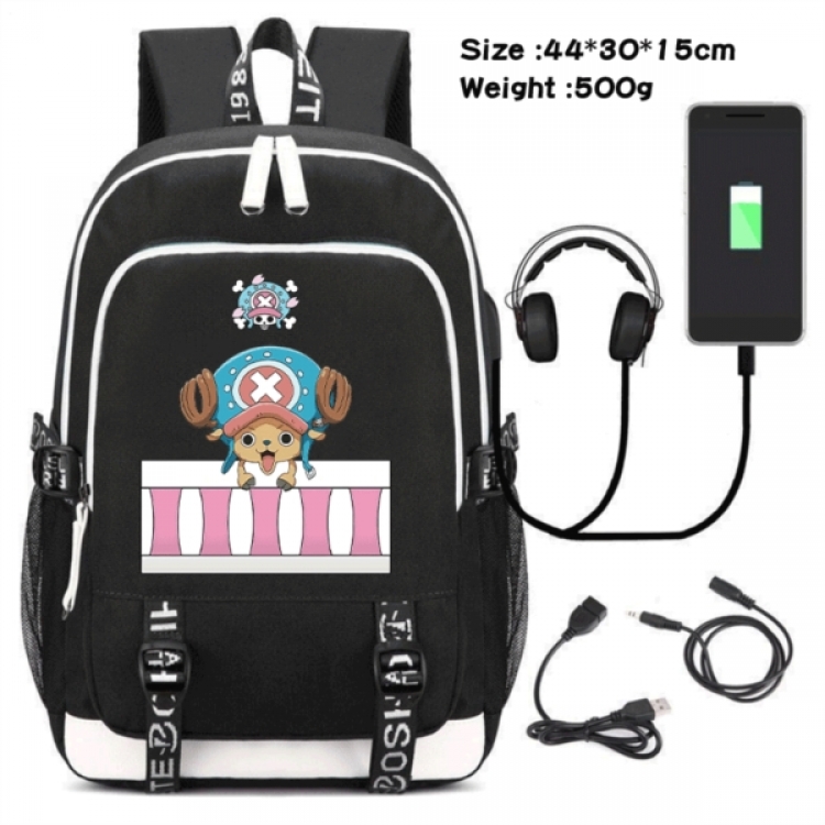 One Piece Game Canvas Backpack Waterproof School Bag 44X30X15CM 500G