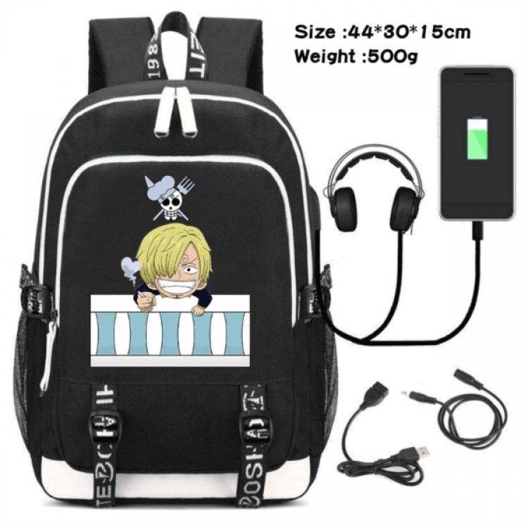 One Piece Game Canvas Backpack Waterproof School Bag 44X30X15CM 500G