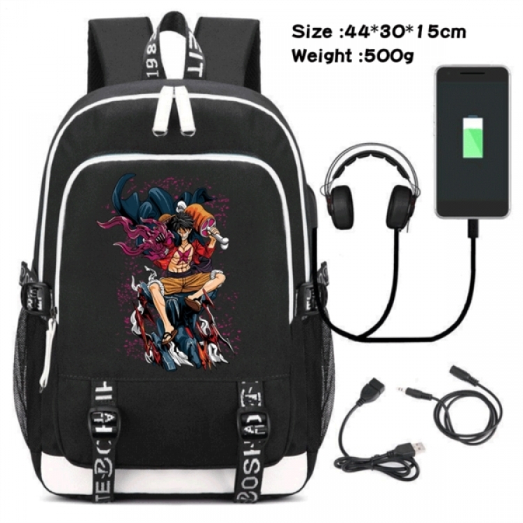 One Piece Game Canvas Backpack Waterproof School Bag 44X30X15CM 500G