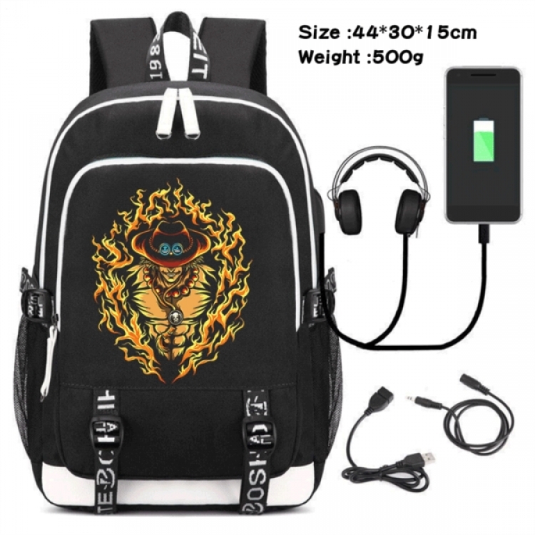 One Piece Game Canvas Backpack Waterproof School Bag 44X30X15CM 500G