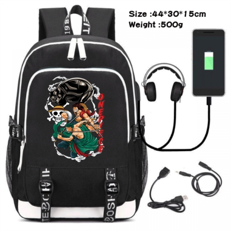 One Piece Game Canvas Backpack Waterproof School Bag 44X30X15CM 500G