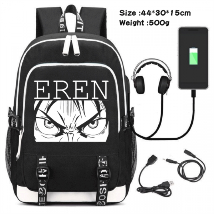 Shingeki no Kyojin Game Canvas Backpack Waterproof School Bag 44X30X15CM 500G