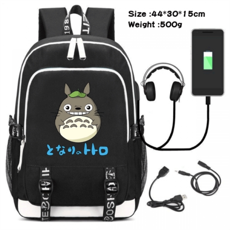 TOTORO Game Canvas Backpack Waterproof School Bag 44X30X15CM 500G