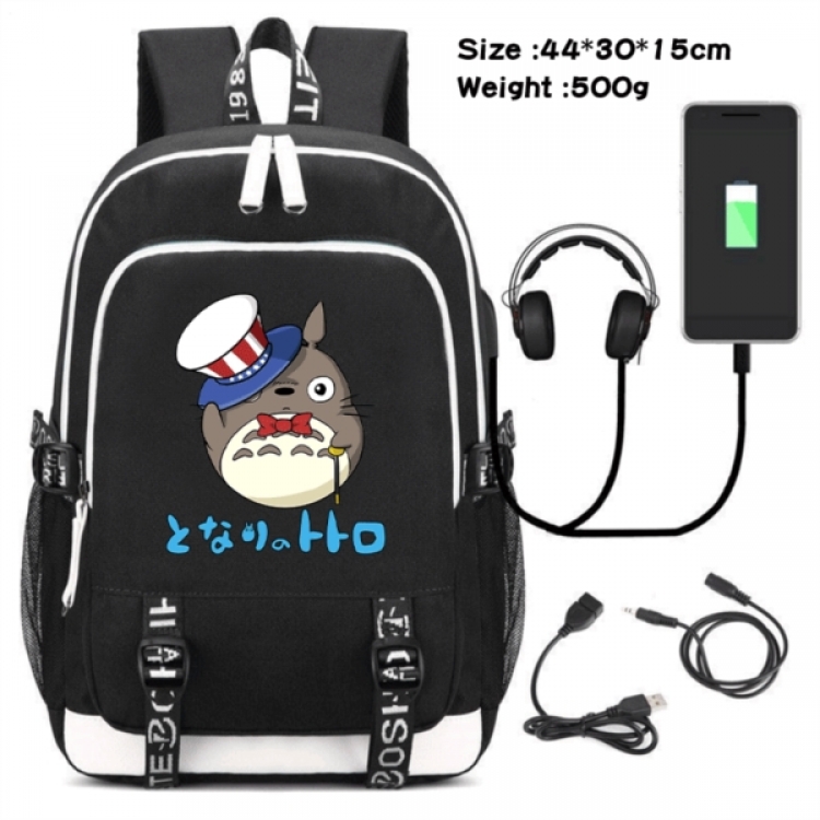 TOTORO Game Canvas Backpack Waterproof School Bag 44X30X15CM 500G