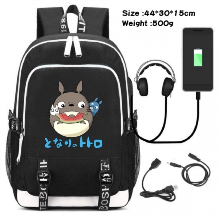 TOTORO Game Canvas Backpack Waterproof School Bag 44X30X15CM 500G