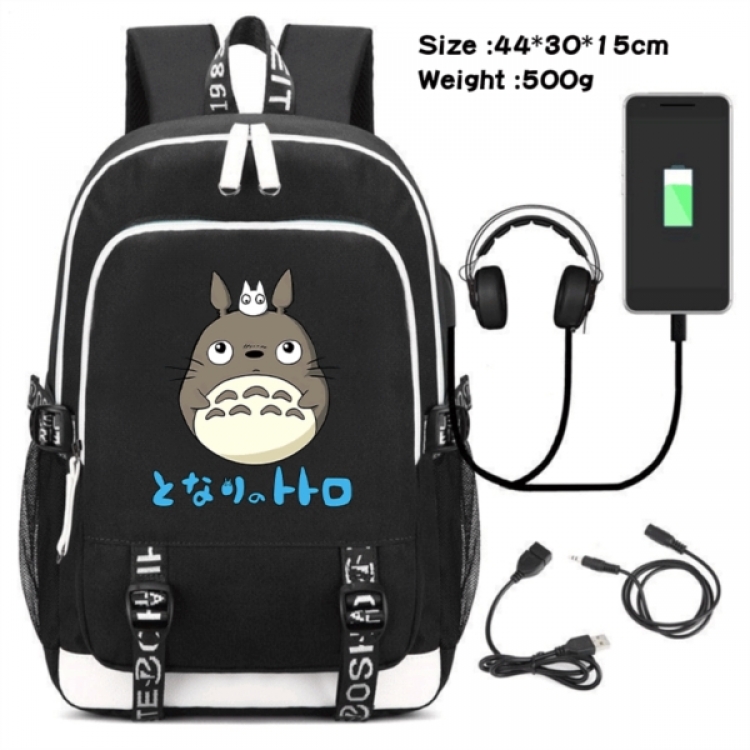 TOTORO Game Canvas Backpack Waterproof School Bag 44X30X15CM 500G