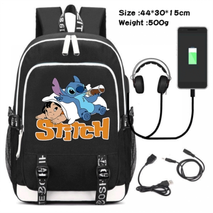 Lilo & Stitch Game Canvas Backpack Waterproof School Bag 44X30X15CM 500G