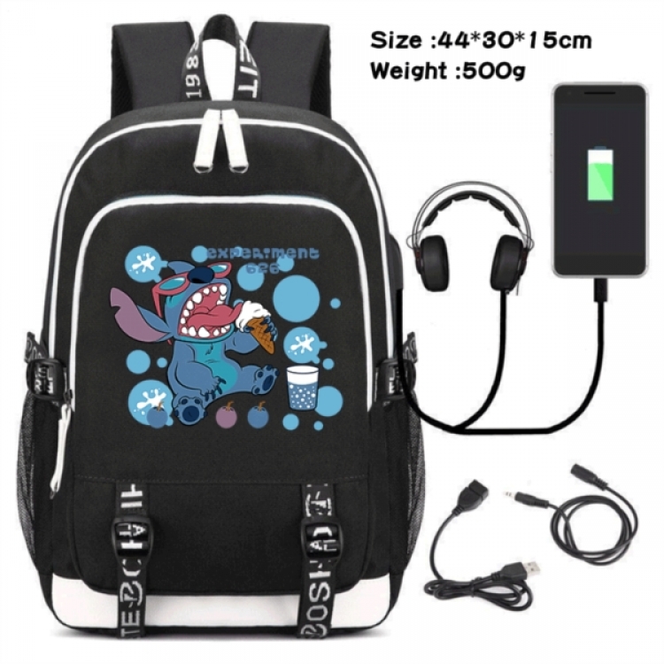 Lilo & Stitch Game Canvas Backpack Waterproof School Bag 44X30X15CM 500G