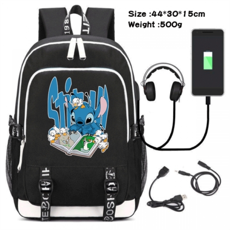 Lilo & Stitch Game Canvas Backpack Waterproof School Bag 44X30X15CM 500G