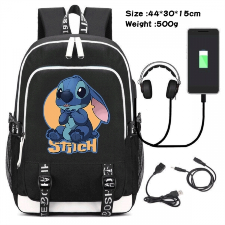 Lilo & Stitch Game Canvas Backpack Waterproof School Bag 44X30X15CM 500G