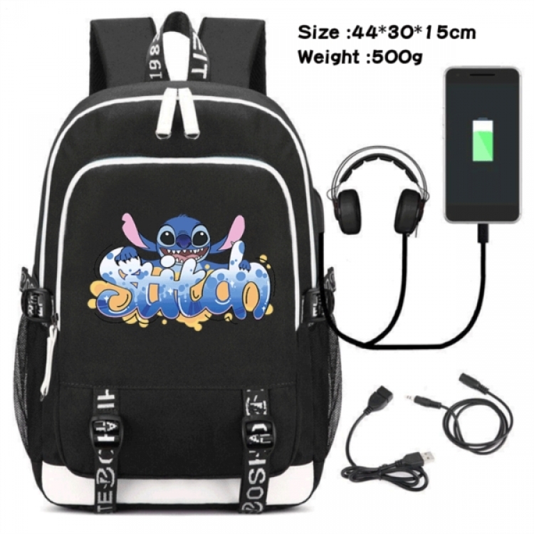 Lilo & Stitch Game Canvas Backpack Waterproof School Bag 44X30X15CM 500G