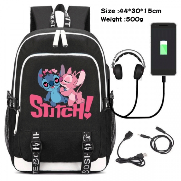 Lilo & Stitch Game Canvas Backpack Waterproof School Bag 44X30X15CM 500G