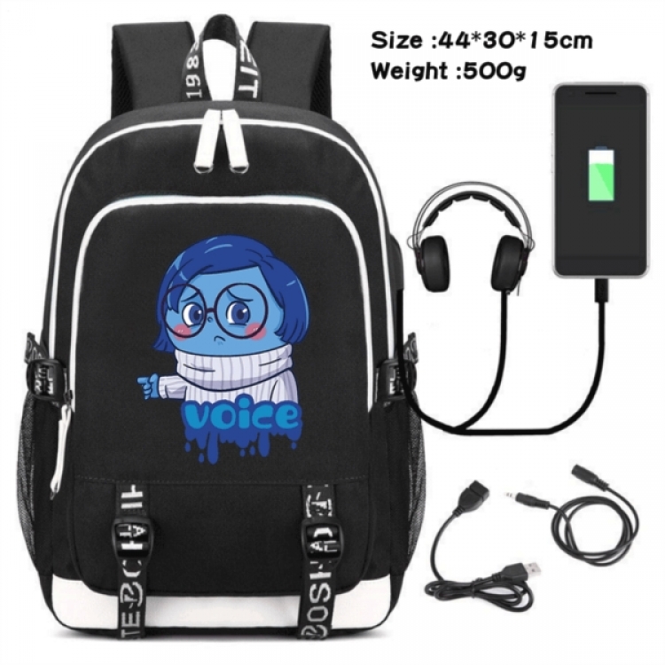 Inside Out  Game Canvas Backpack Waterproof School Bag 44X30X15CM 500G