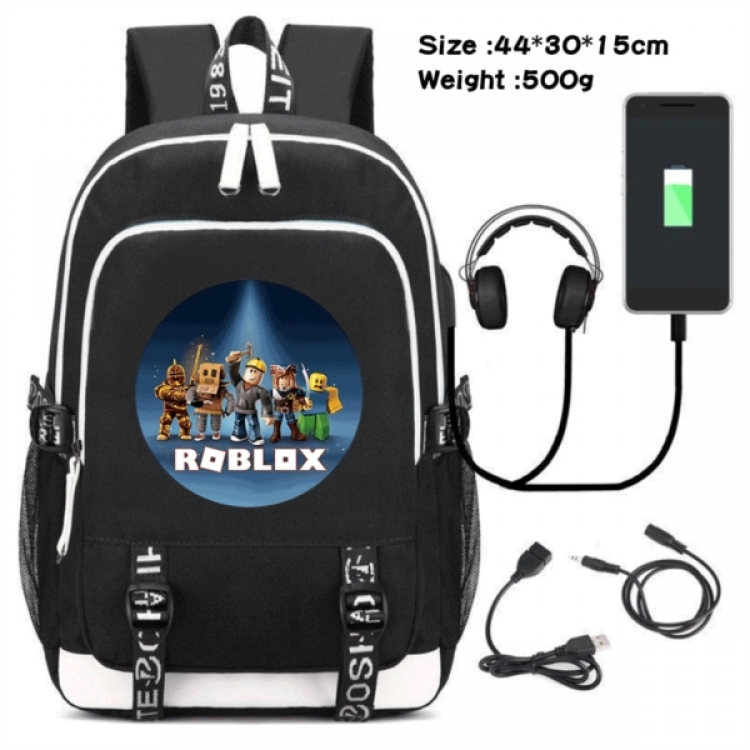 Roblox Game Canvas Backpack Waterproof School Bag 44X30X15CM 500G