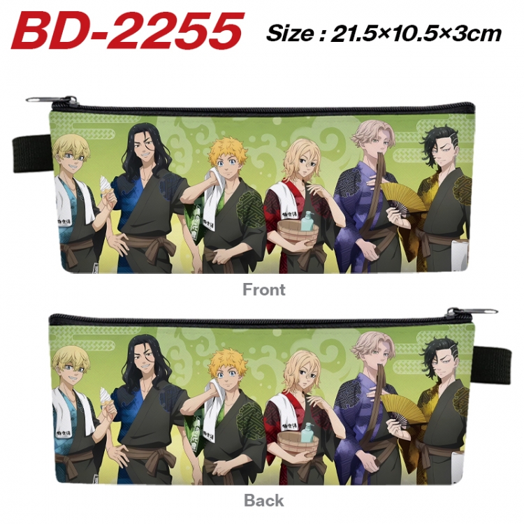 Tokyo Revengers Anime PU Leather Zipper Pencil Case Stationery Box 21.5X10.5X3CM  BD-2255