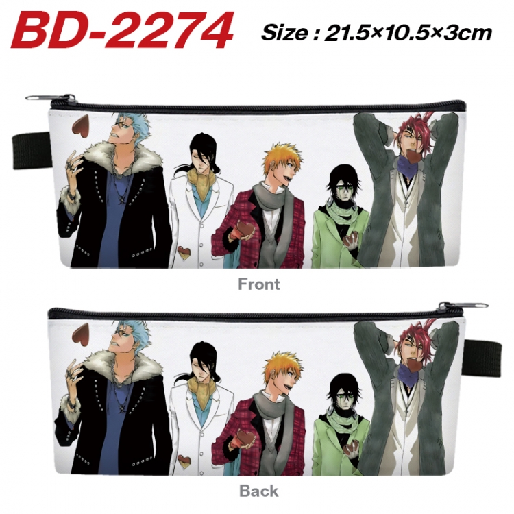 Bleach Anime PU Leather Zipper Pencil Case Stationery Box 21.5X10.5X3CM BD-2274