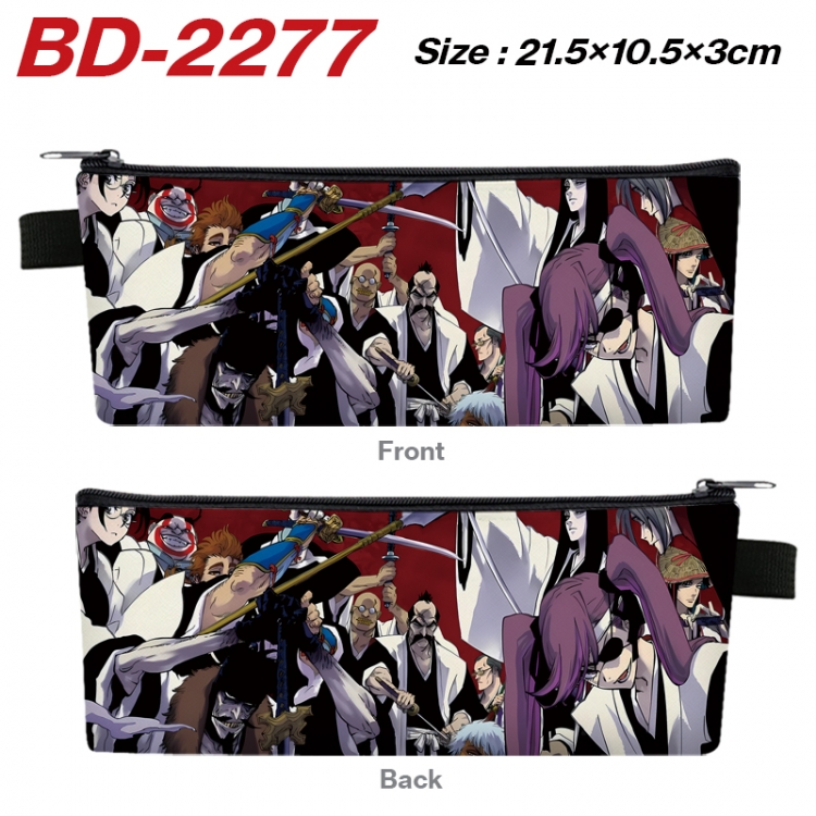 Bleach Anime PU Leather Zipper Pencil Case Stationery Box 21.5X10.5X3CM BD-2277