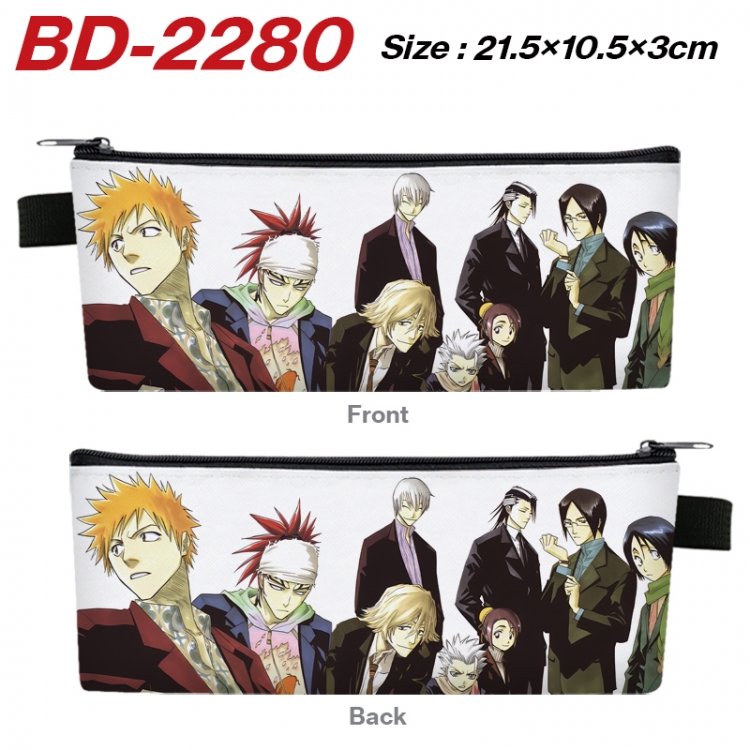 Bleach Anime PU Leather Zipper Pencil Case Stationery Box 21.5X10.5X3CM BD-2280