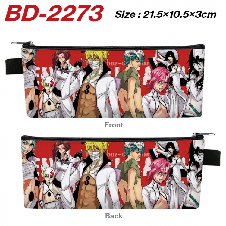 Bleach Anime PU Leather Zipper Pencil Case Stationery Box 21.5X10.5X3CM  BD-2273