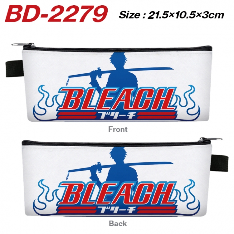 Bleach Anime PU Leather Zipper Pencil Case Stationery Box 21.5X10.5X3CM BD-2279