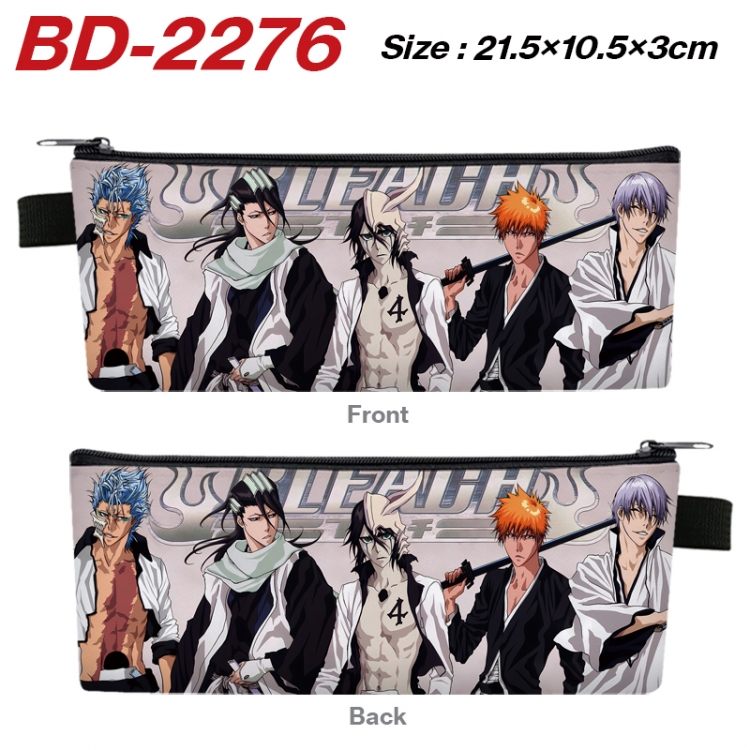 Bleach Anime PU Leather Zipper Pencil Case Stationery Box 21.5X10.5X3CM BD-2276