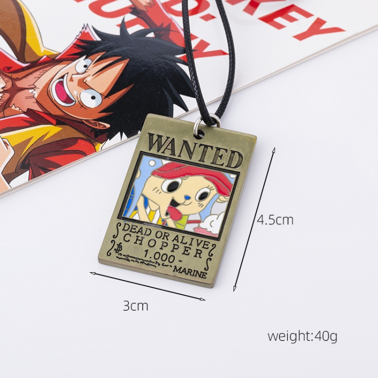 One Piece Animation peripheral leather rope necklace pendant price for 5 pcs